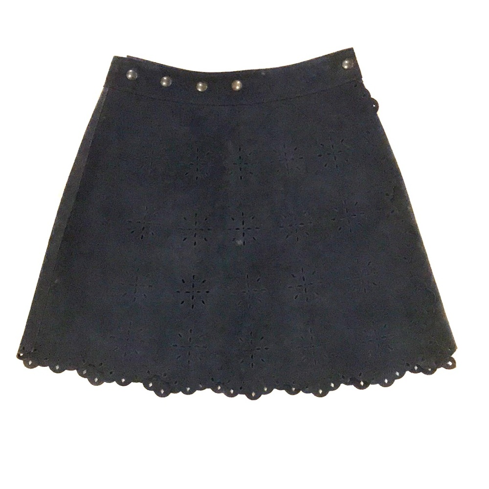 Adjustable Italian suede skirt